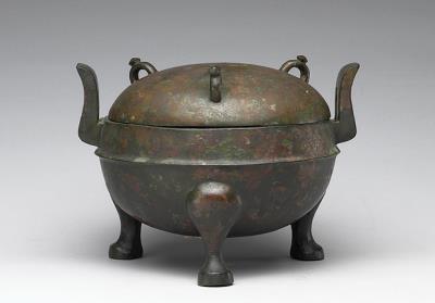 图片[2]-Ding cauldron with linear pattern, Western Han dynasty (206 BCE-8 CE)-China Archive